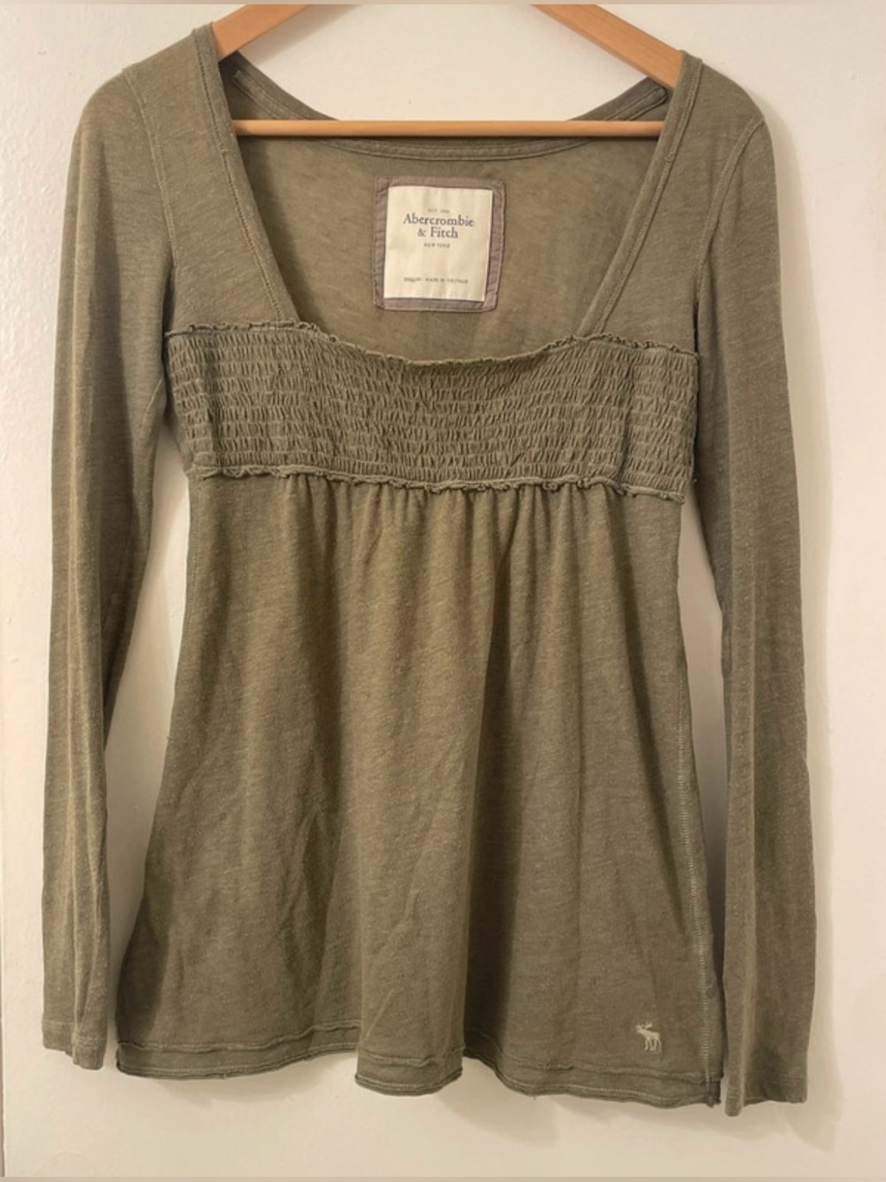 Y2K Abercrombie & Fitch Green Babydoll Top